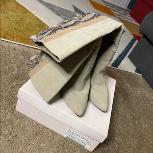 JustFab Veran Color Block Heeled Boot Size 10